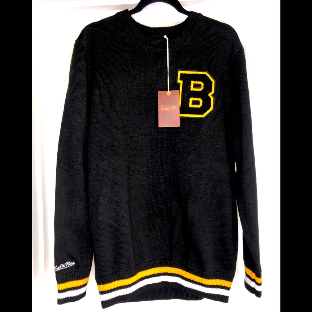 VINTAGE Men’s Mitchell & Ness Boston Bruins Crew Neck Sweater Medium NWT